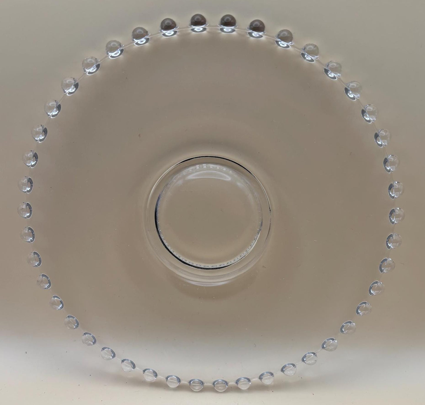 Antique Candlewick Beaded Glass Serving Dish Tray Lover Antiques and Vintage