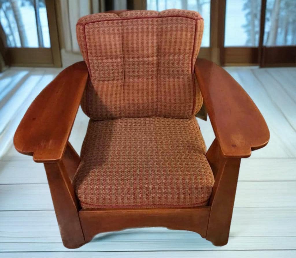 Cushman Colonial Creations Shaftsbury Paddle Armchair Chair No. 083 Including Original Cushions & Bottom Rack Lover Antiques