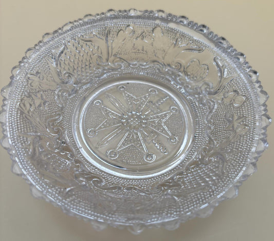 Antique Flint Beaded Glass Sauce Bowl or Plate Lover Antiques and Vintage