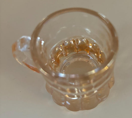 Vintage Heisey Amber Shot Glass with Handle Mini Beer Mug Shot Glass Lover Antiques and Vintage
