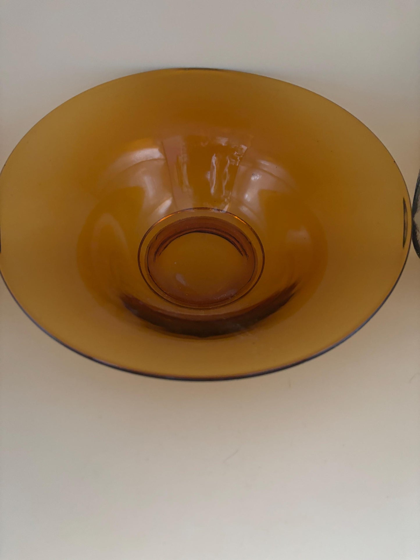 Vintage Amber Art Glass Vase Eclectic Contemporary Bowl Art Structure Lover Antiques and Vintage