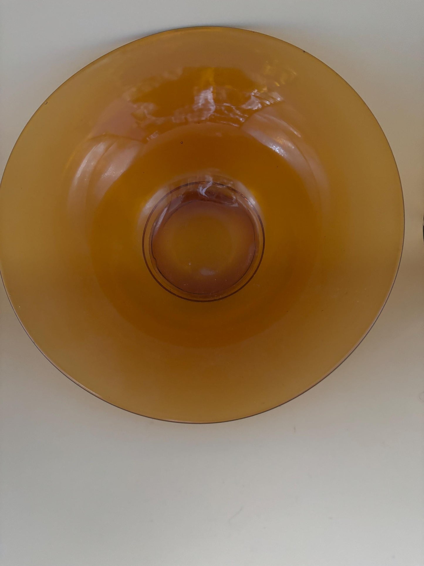Vintage Amber Art Glass Vase Eclectic Contemporary Bowl Art Structure Lover Antiques and Vintage