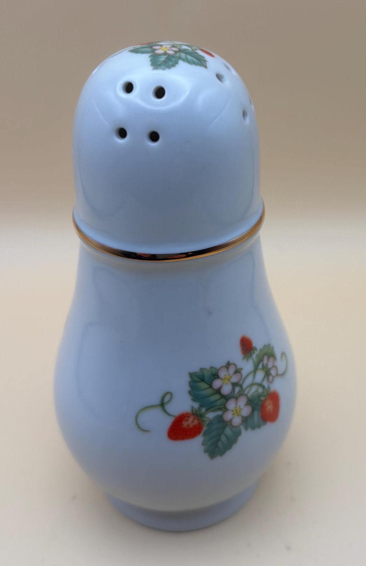 Vintage Porcelain Salt Shaker Avon Gold Gilded Lover Antiques and Vintage