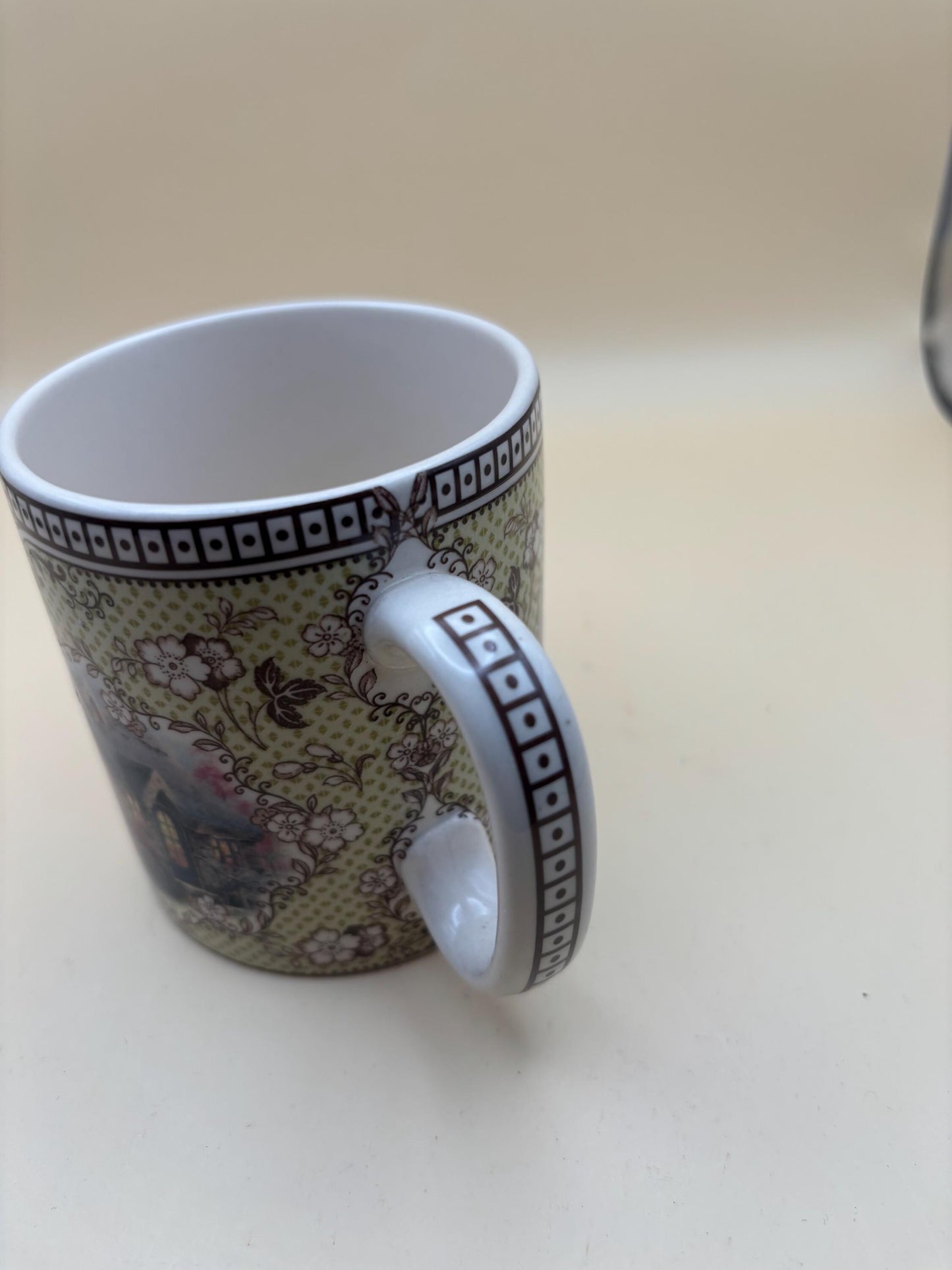 Vintage Thomas Kinkade Inspired Home Cottage Mug Copeland Spode Cup Lover Antiques and Vintage