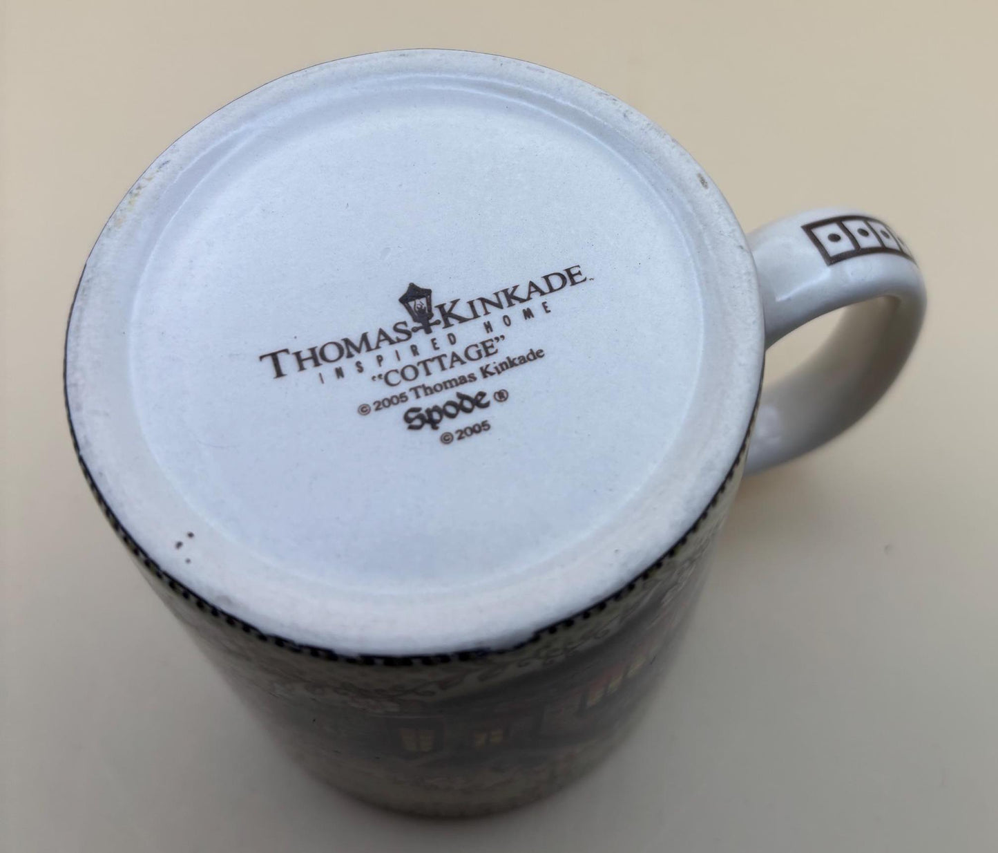Vintage Thomas Kinkade Inspired Home Cottage Mug Copeland Spode Cup Lover Antiques and Vintage
