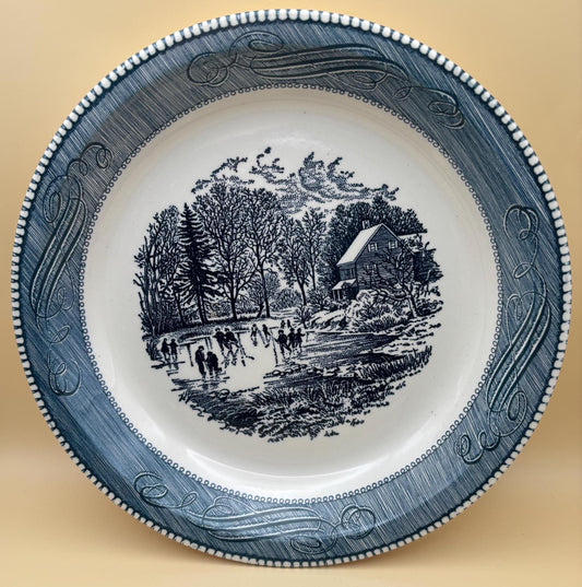 Vintage Jeannette Pie Plate Blue & White Royal China Plate Lover Antiques and Vintage