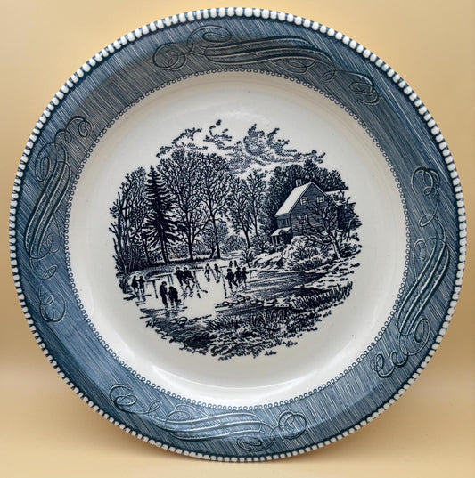 Vintage Jeannette Pie Plate Blue & White Royal China Plate Lover Antiques and Vintage