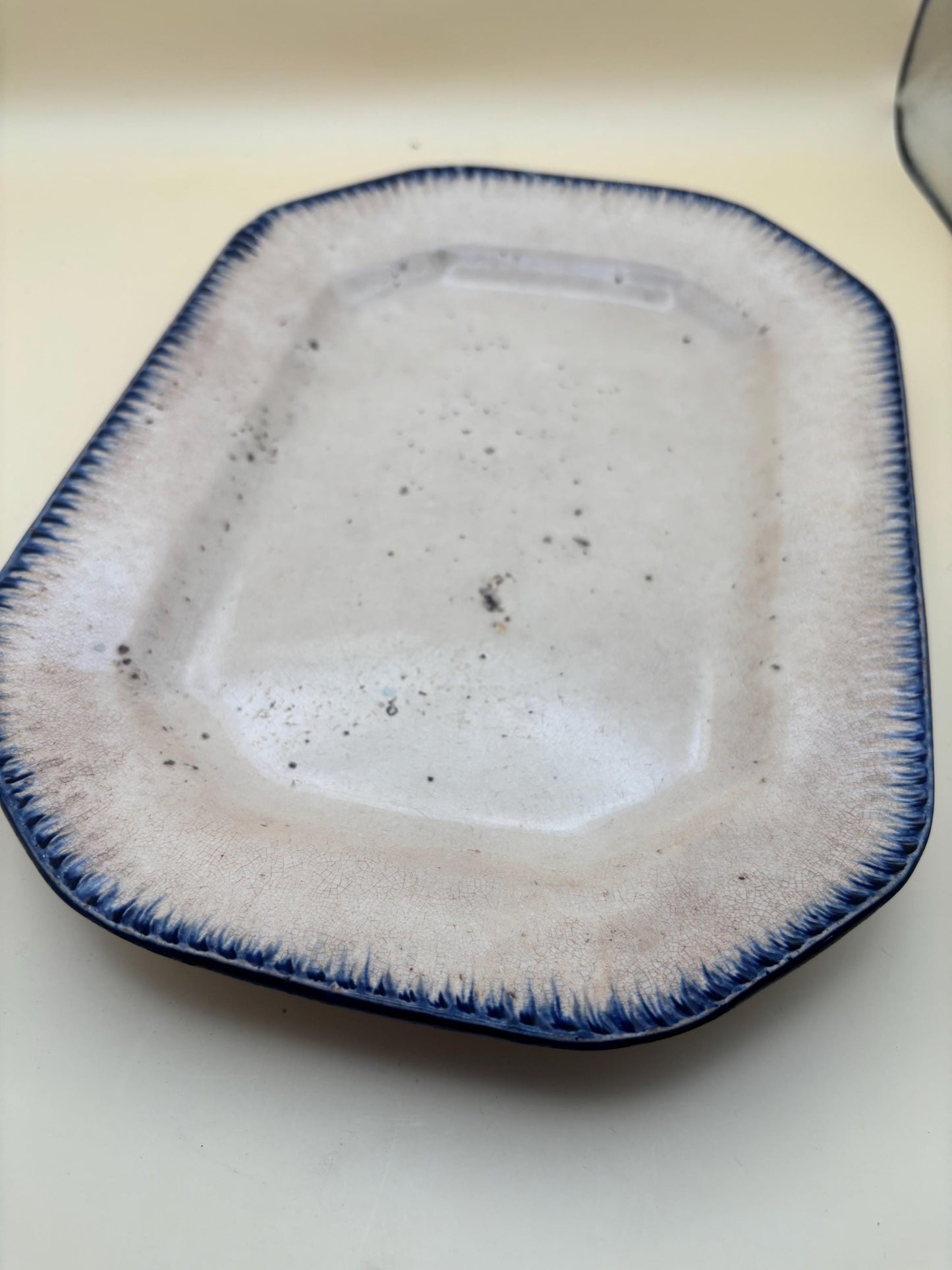 Antique Leeds Blue Feather Edge Plate Lover Antiques and Vintage