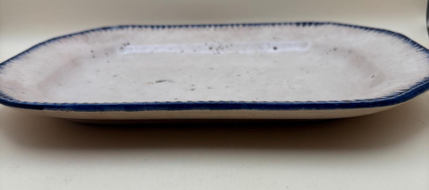 Antique Leeds Blue Feather Edge Plate Lover Antiques and Vintage