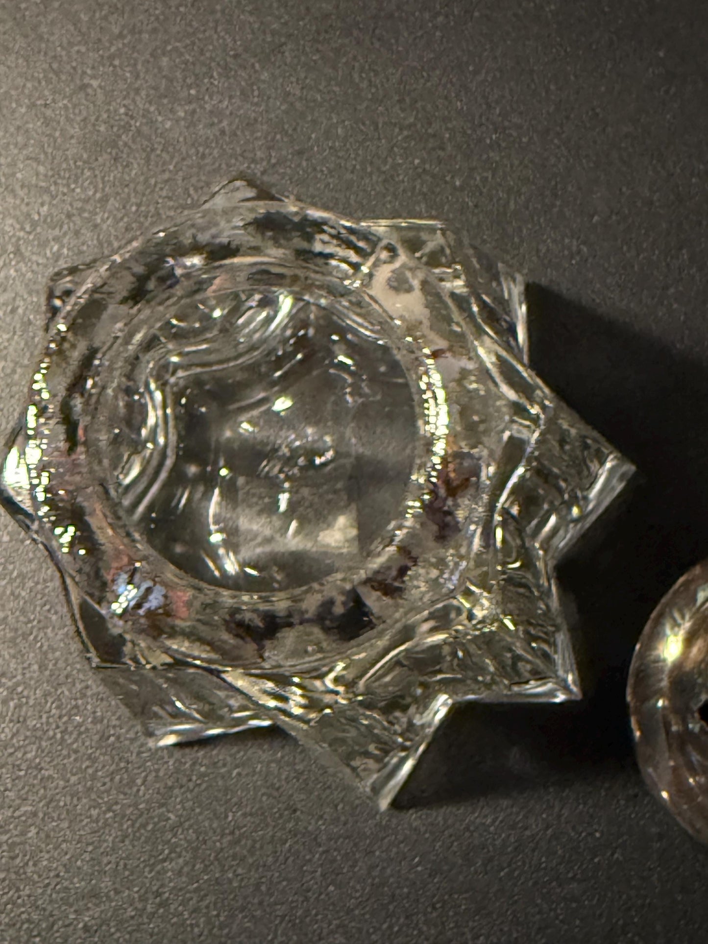 Antique Sandwich Glass Sugar Shaker or Muffineer Crystal Starburst Bottom Glass Lover Antiques and Vintage