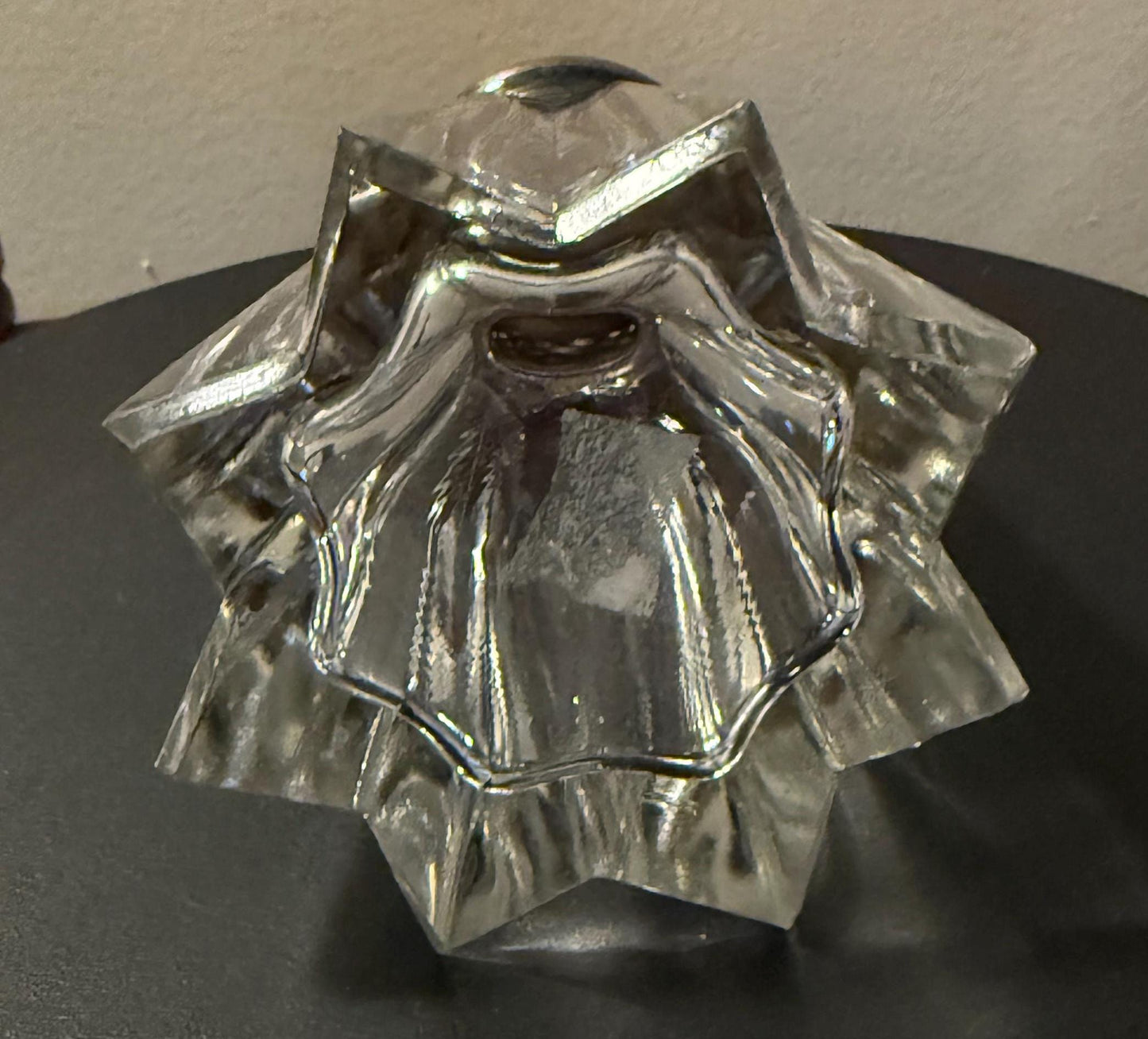 Antique Sandwich Glass Sugar Shaker or Muffineer Crystal Starburst Bottom Glass Lover Antiques and Vintage