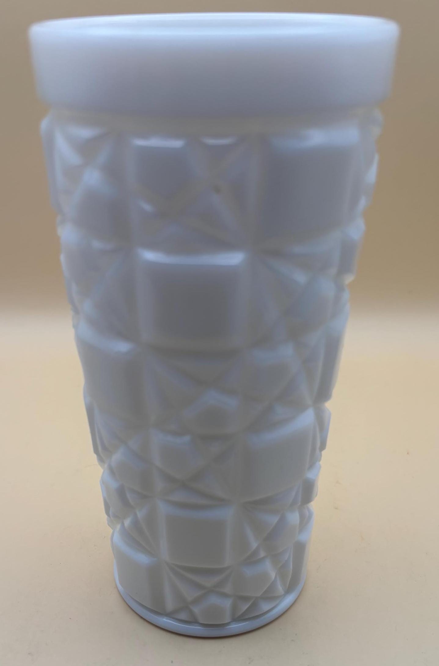 Vintage Westmoreland Diamond Cut Tumbler Cup Lover Antiques and Vintage