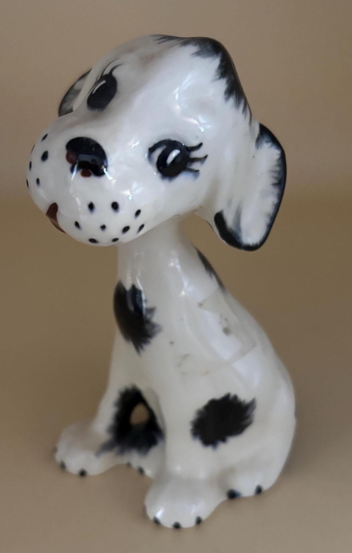 Vintage Dalmatian Dog Hand Painted Japan Figurine Animal Figure Lover Antiques and Vintage