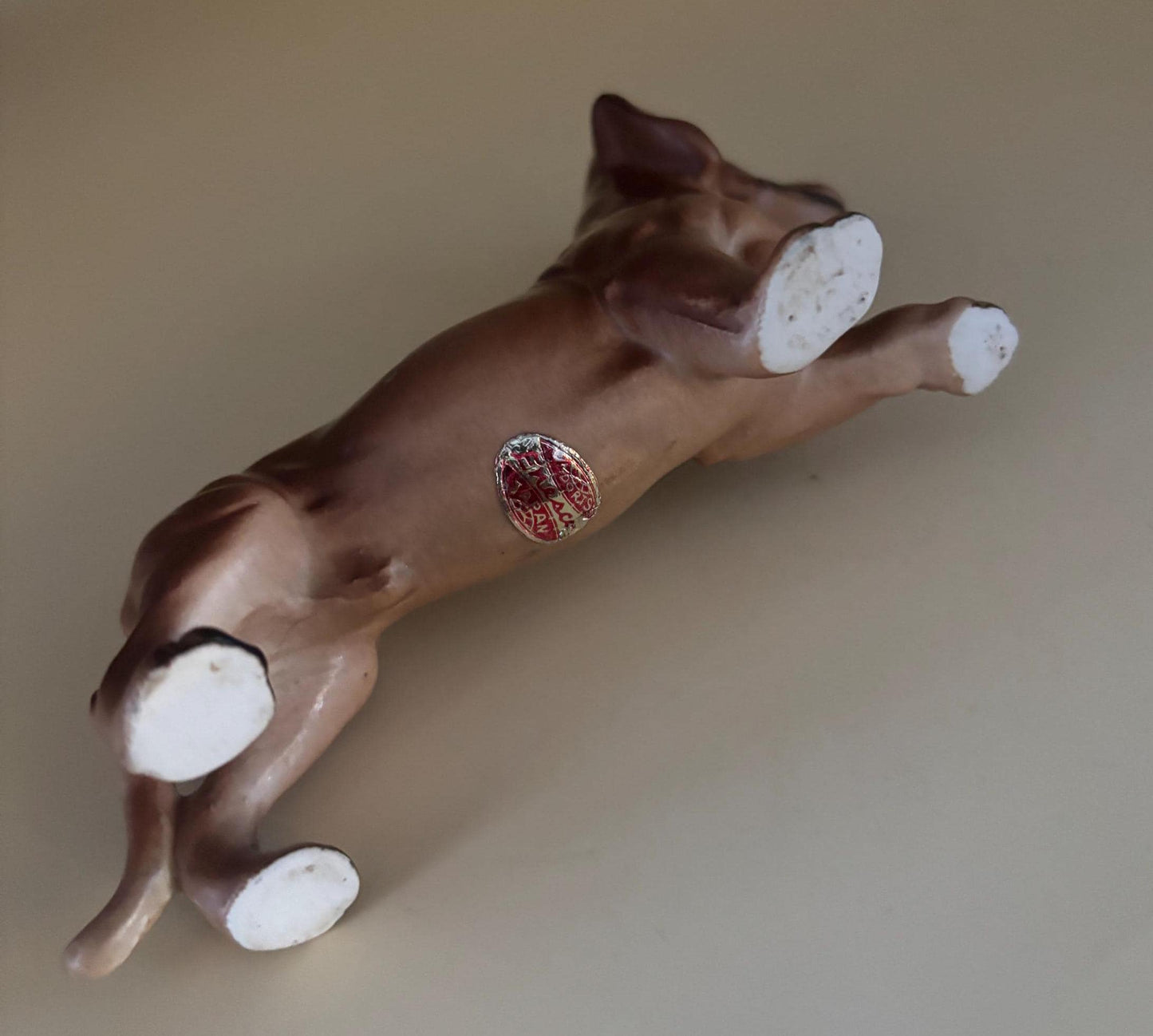 Vintage Dachshund Dog Hand Painted Japan Figurine Animal Figure Lover Antiques and Vintage