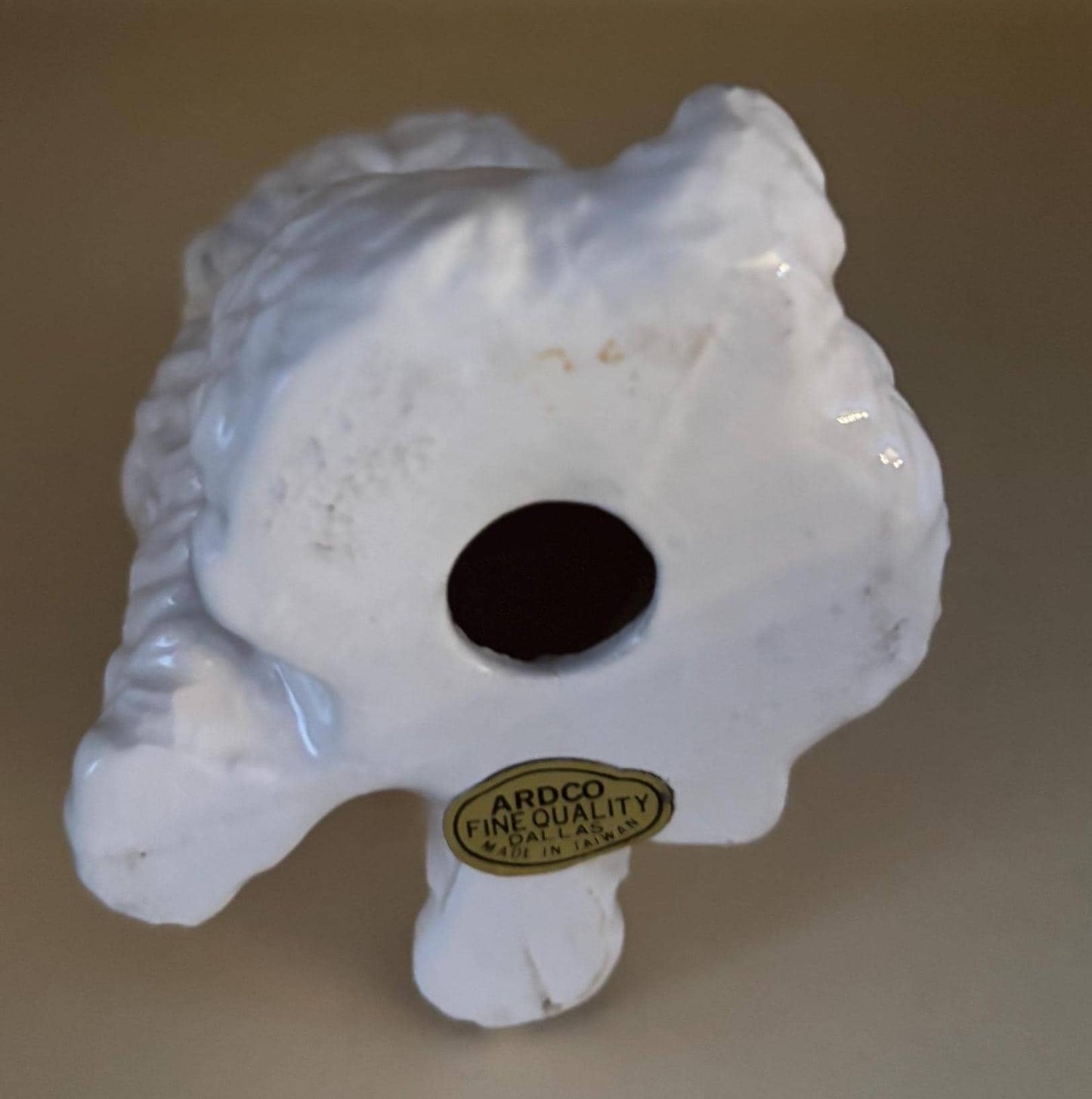Vintage White Poodle Dog Hand Painted Ceramic Japan Figurine Ardco Fine Quality Animal Figure Lover Antiques and Vintage