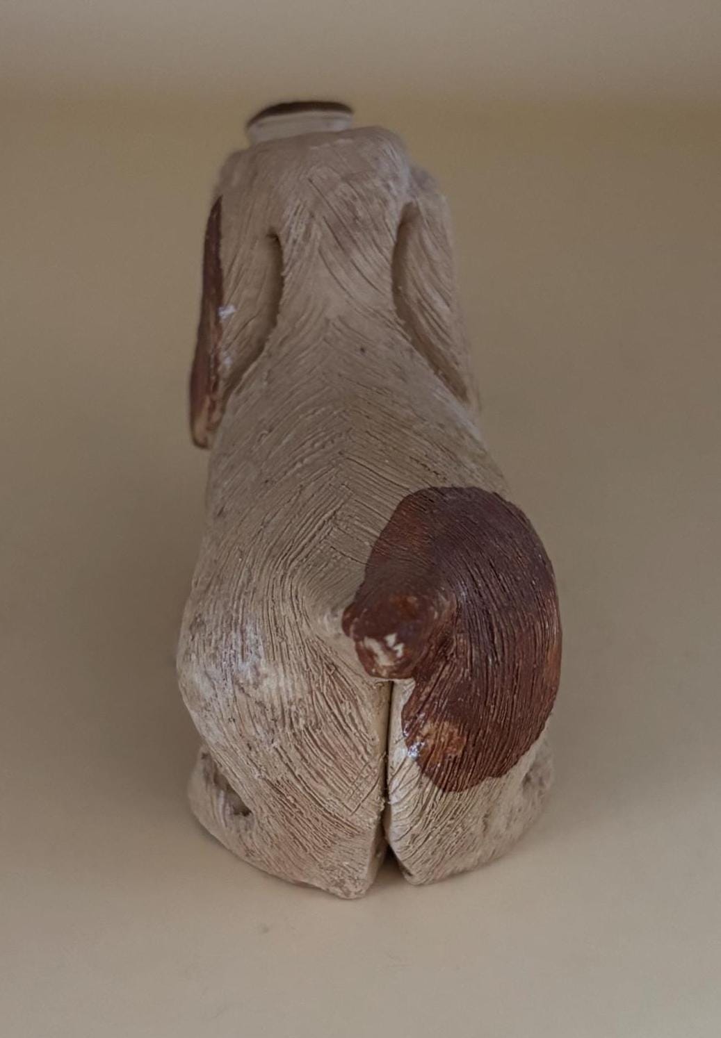 Vintage Brown Basset Hound Dog Hand Painted Figurine Animal Figure Lover Antiques and Vintage