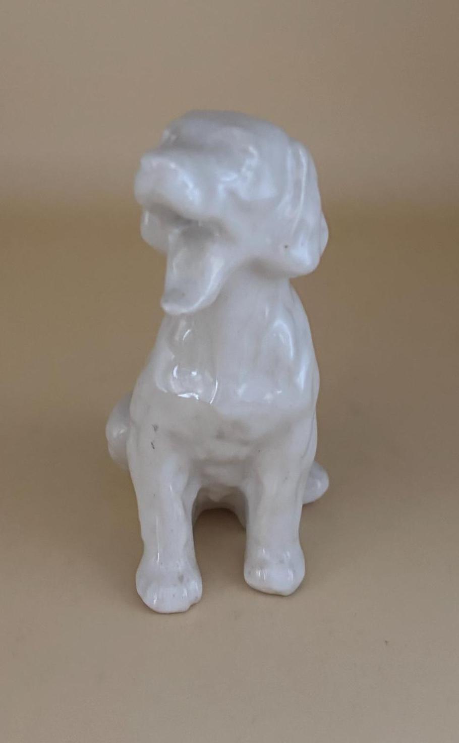 Vintage White Ceramic Figurine Animal Statue Figure Lover Antiques and Vintage
