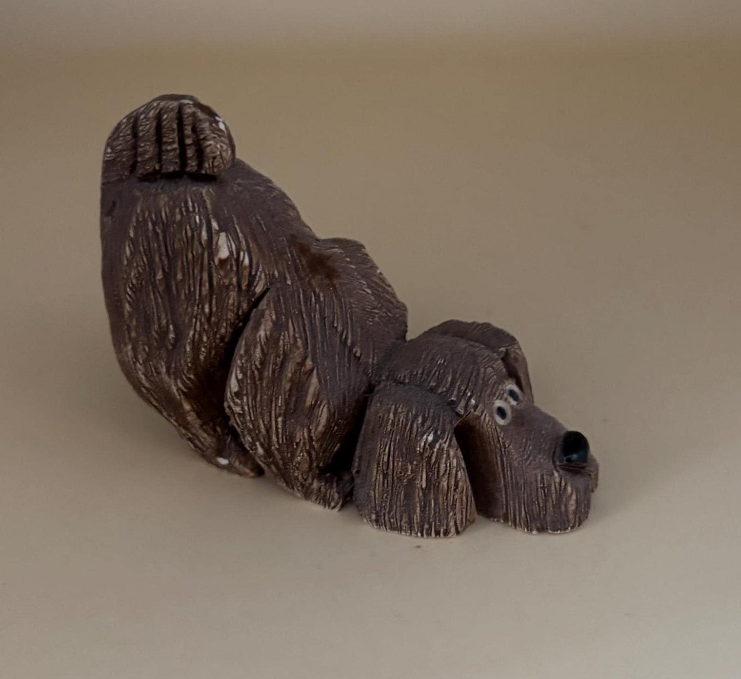 Vintage Brown Dog Hand Painted Figurine Animal Figure Lover Antiques and Vintage