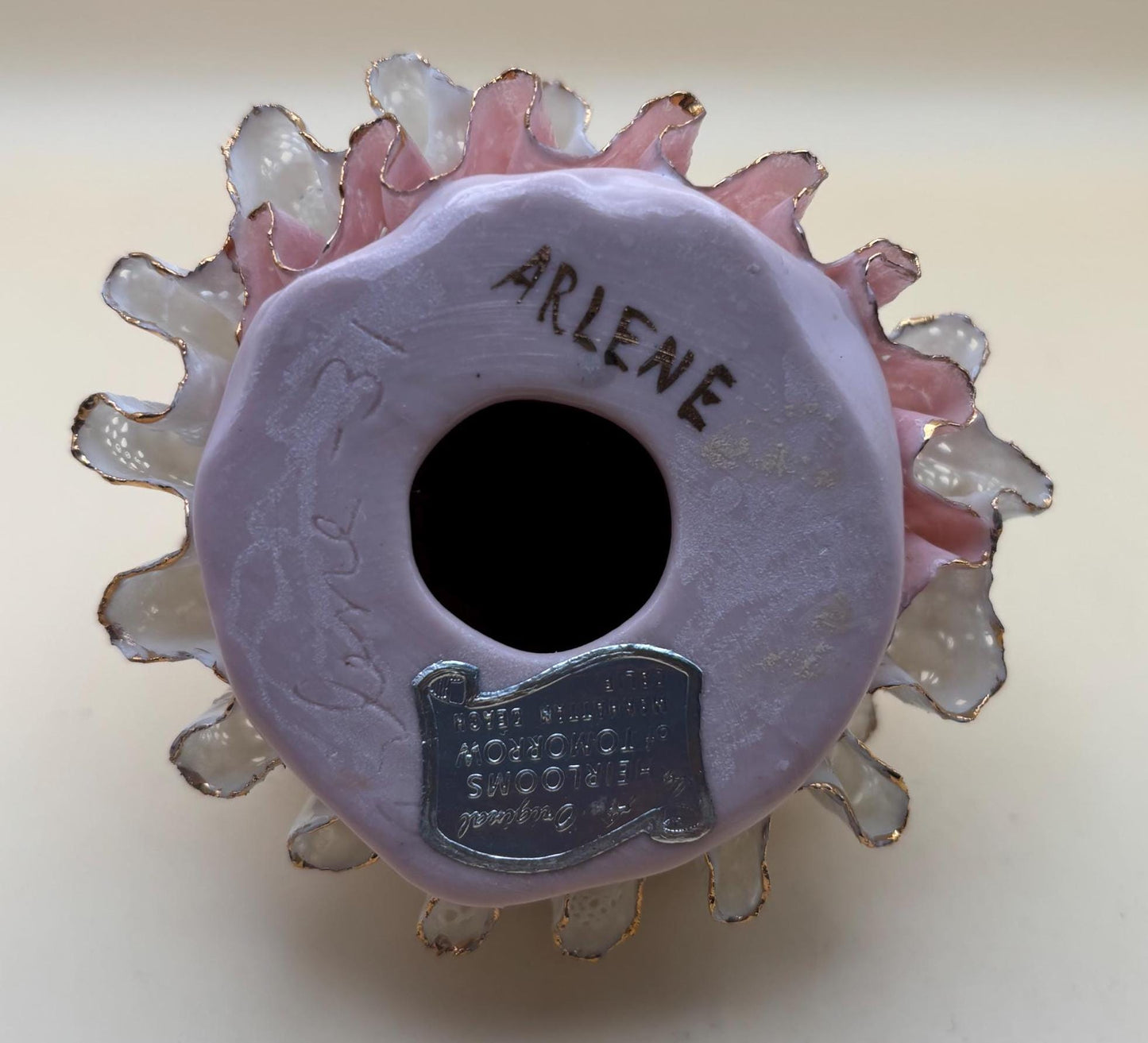 Vintage Original Heirlooms Arlene Signed Number 31 Fine China Girl Figurine Lover Antiques and Vintage
