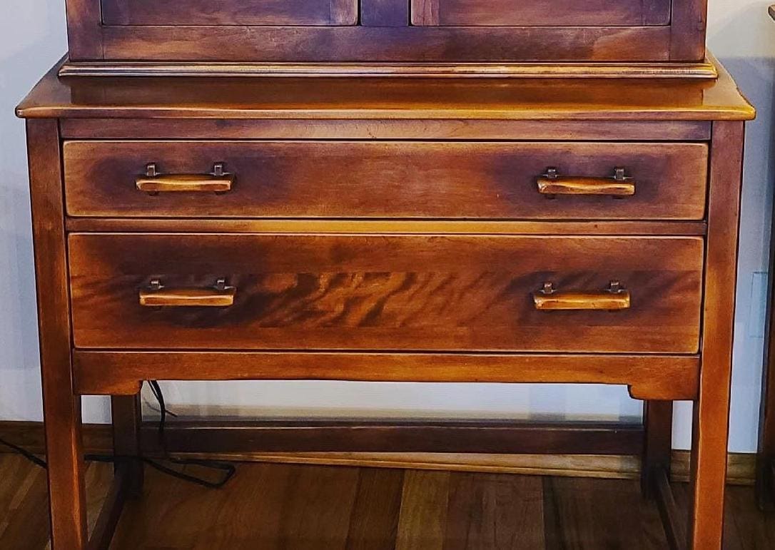 Vintage Cushman Colonial Creations Marlboro Serving Table and China Cabinet No. 5-174 Lover Antiques and Vintage
