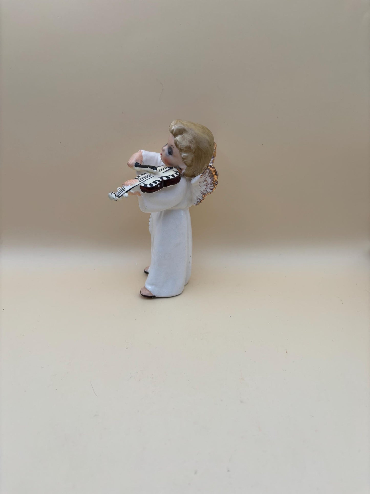 Vintage Napco Angel with Violin Figurine Fine China Angel No. C282WB Lover Antiques and Vintage
