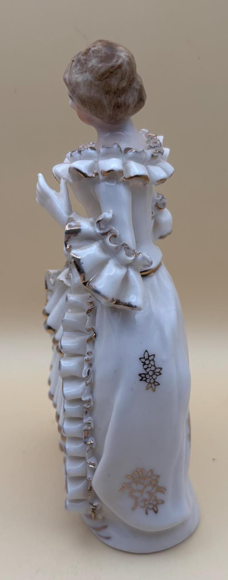 Vintage Victorian RELCO Woman Hand Painted Bone China Figurine Fancy Woman Lover Antiques and Vintage