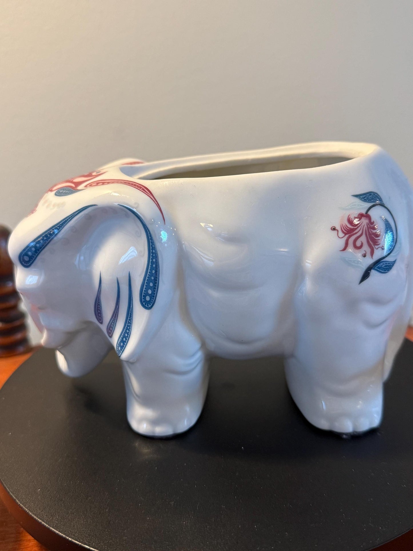 Vintage Ceramic Elephant Sculpture The Royal Pavilion For Brighton Exclusively For Elizabeth Arden Trunk Up Lover Antiques and Vintage