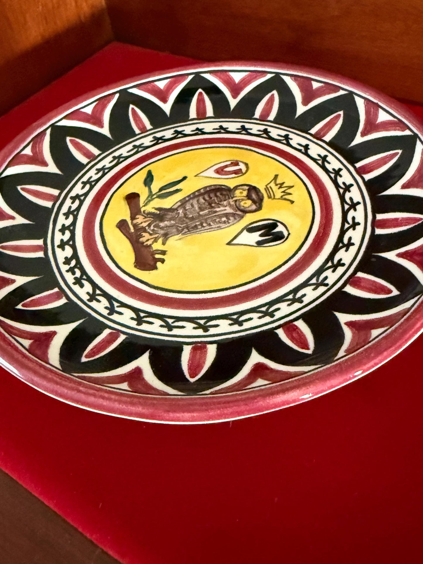 Vintage Palio di Siena Owl Plate Owl Porcelain Plate Lover Antiques and Vintage