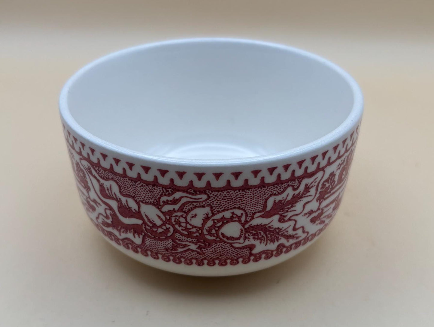 Vintage Red & White Large Coffee Mug Transferware Red Cup Lover Antiques and Vintage