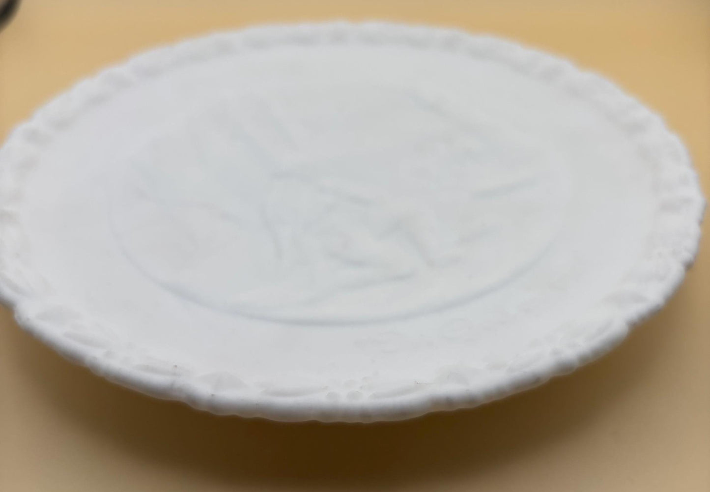 Vintage Fenton White Milk Glass Plate Bicentennial In God We Trust Collectible Plate Lover Antiques and Vintage