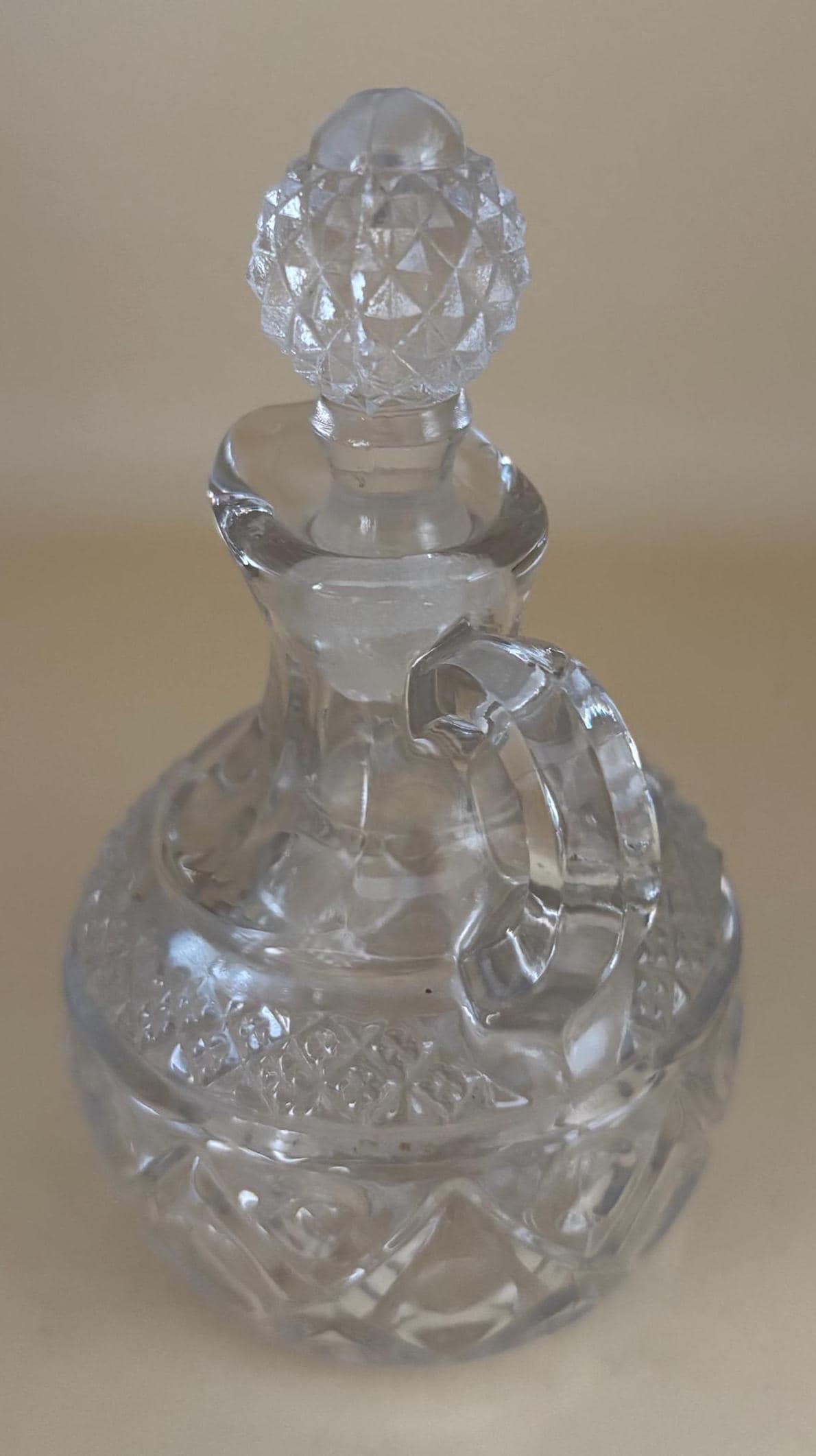 Antique Cut Glass Glass Cruet or Perfume Bottle with Stopper Glass Decanter Cruet Lover Antiques and Vintage