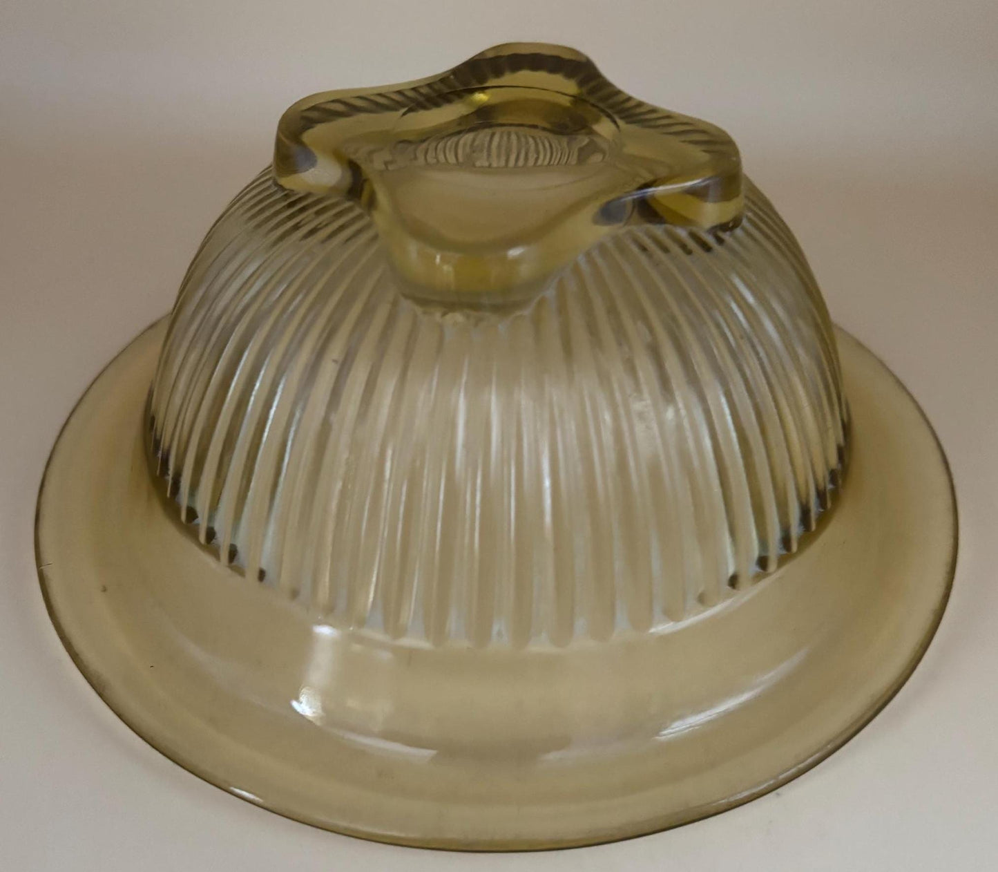 Depression Glass Mixing Bowl Federal Glass Company Ribbed Lower Panel Golden Glow Yellow Bowl Lover Antiques and Vintage