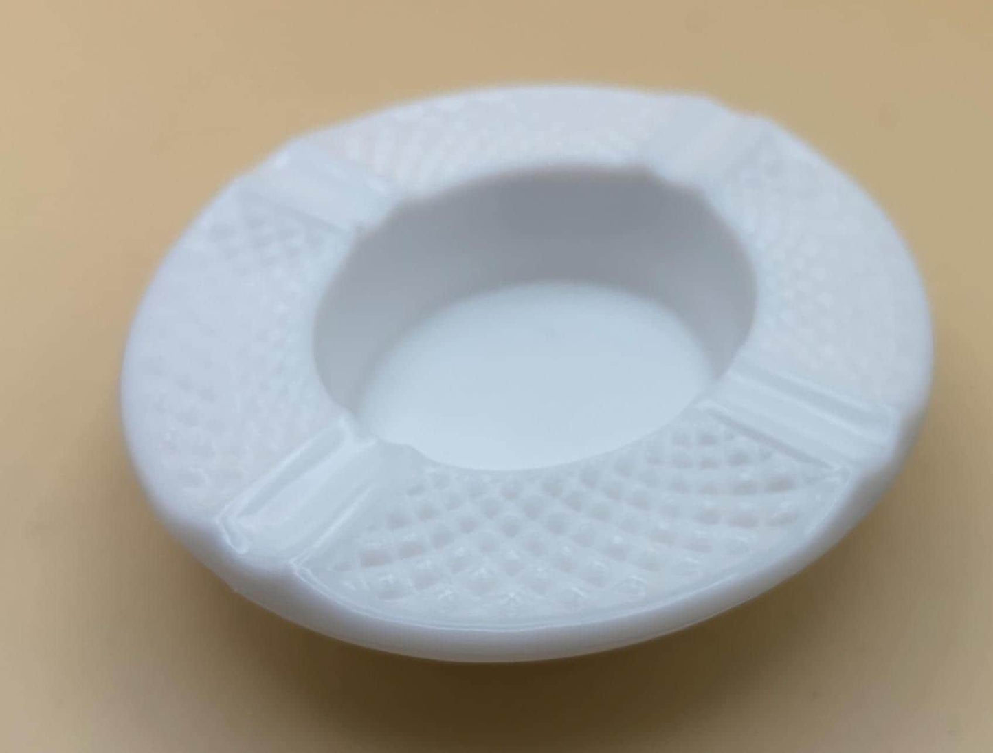 Vintage Hobnail Milk Glass Ashtray Lover Antiques and Vintage