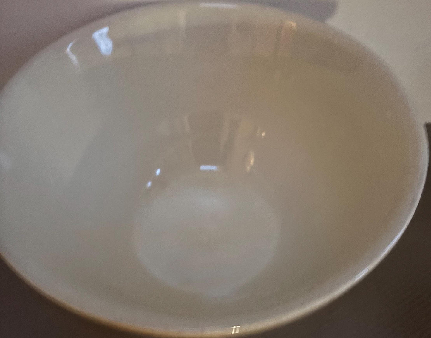 Vintage McCoy Ovenware #10 icing Bowl Pink Blue Tripe USA Stoneware Lover Antiques and Vintage