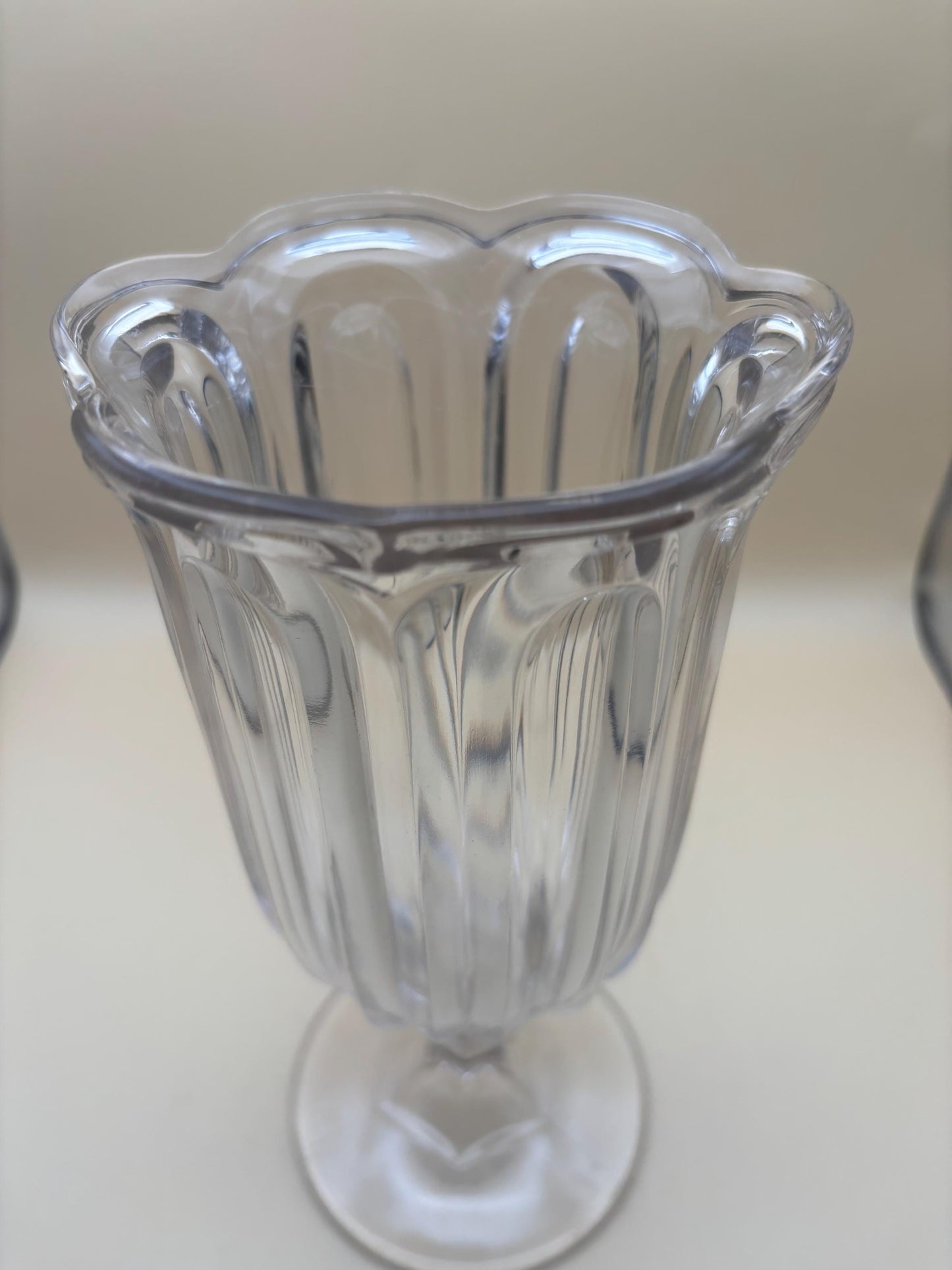 Antique Celery Footed Vase Specialty Glass Vase with Ruffled Mouth Lover Antiques and Vintage