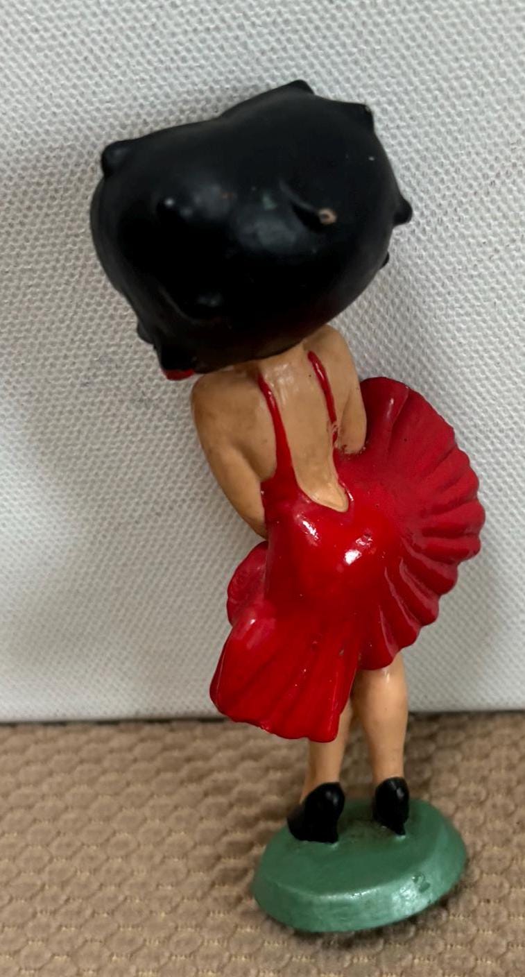 Vintage Betty Boop Statue with the Red Frilly Dress KFS/FS Bully West Germany Europe Dated 1989 Figurine Lover Antiques and Vintage
