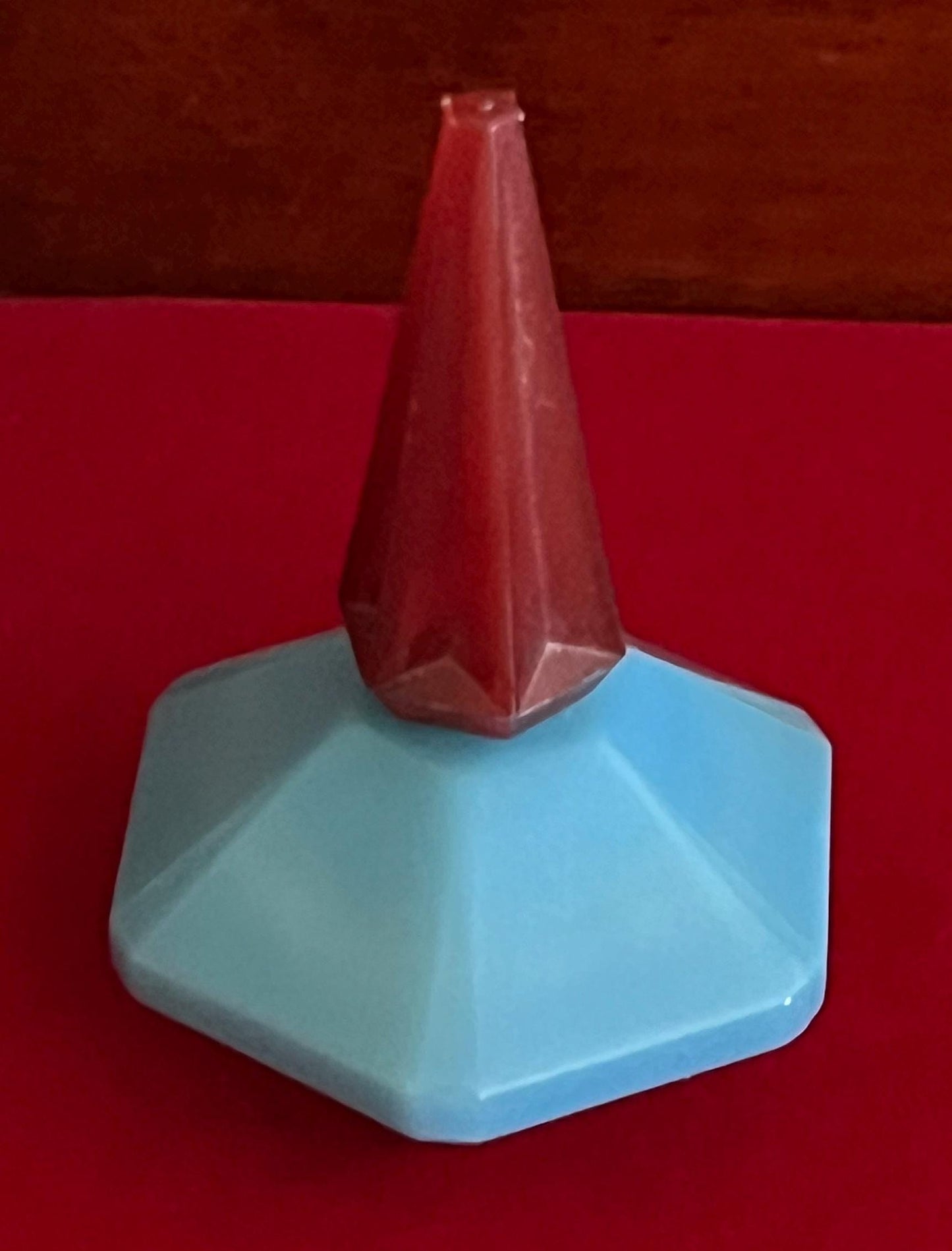 Cacharel Lou Lou Perfume Blue Glass Bottle, Designer Annegret Beier, 1.7 fl oz, 50 ml Eau de Parfum, Lover Antiques