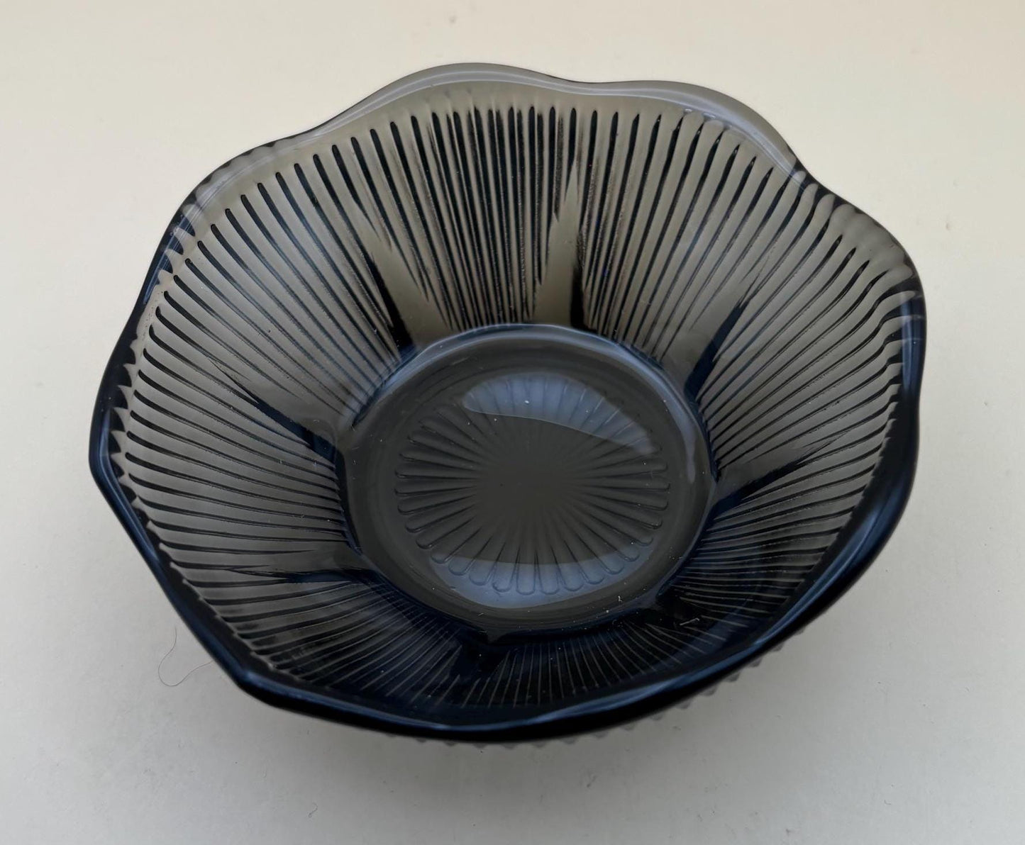 Mid Century Modern Gray Scalloped Dip Dish Lover Antiques and Vintage
