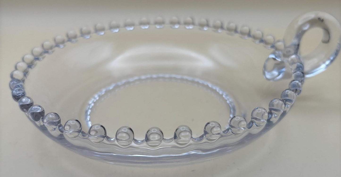 Antique Imperial Beaded Glass Candlewick Plate with Side Handle Platter Lover Antiques and Vintage