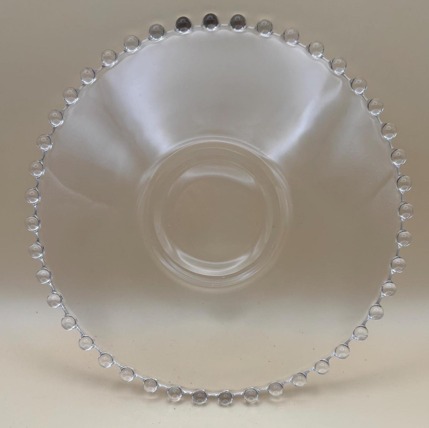 Antique Candlewick Beaded Glass Serving Dish Tray Lover Antiques and Vintage