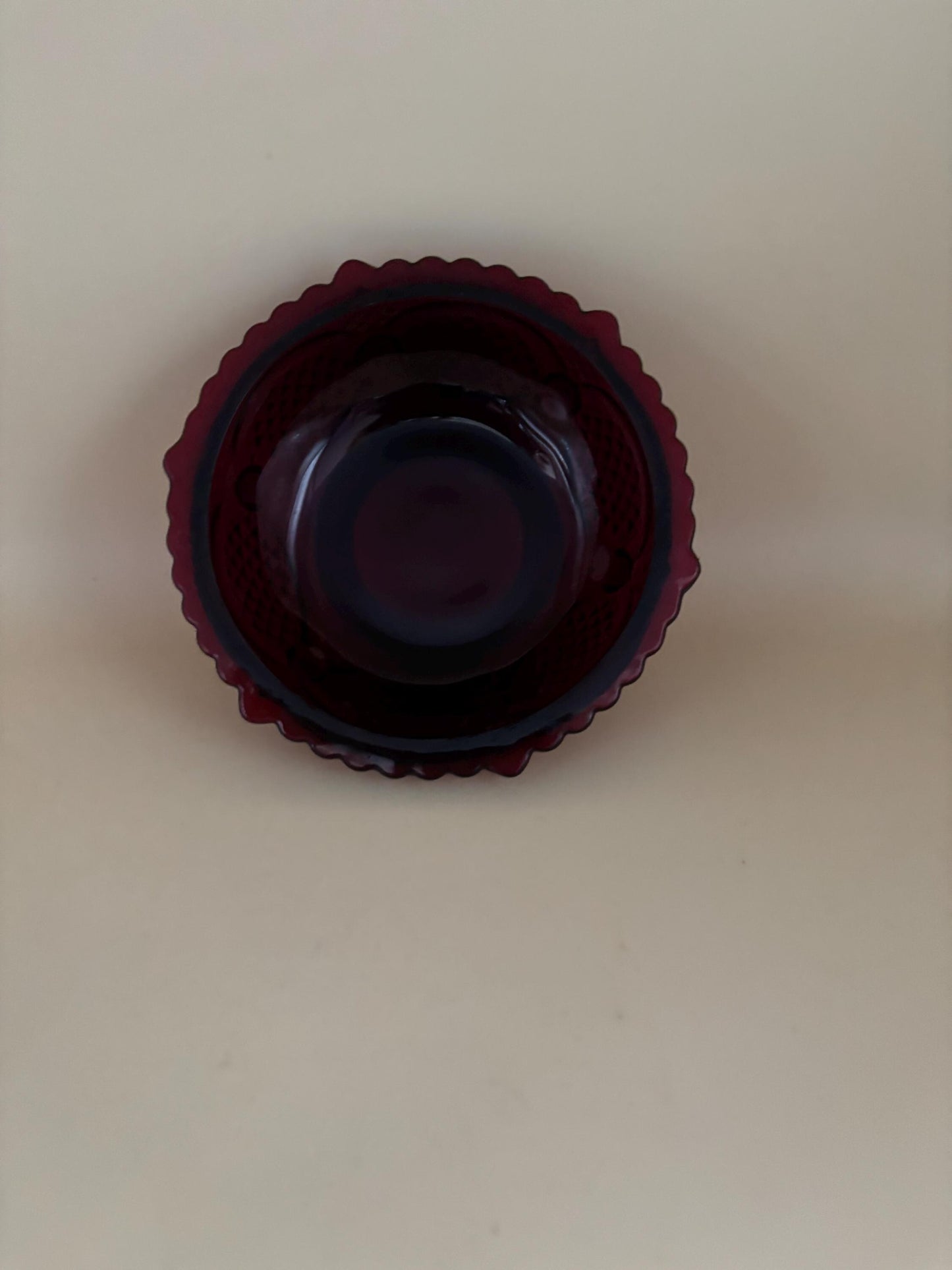 Vintage LG Wright Glass Co Daisy & Cube Amber Goblet Lover Antiques and Vintage