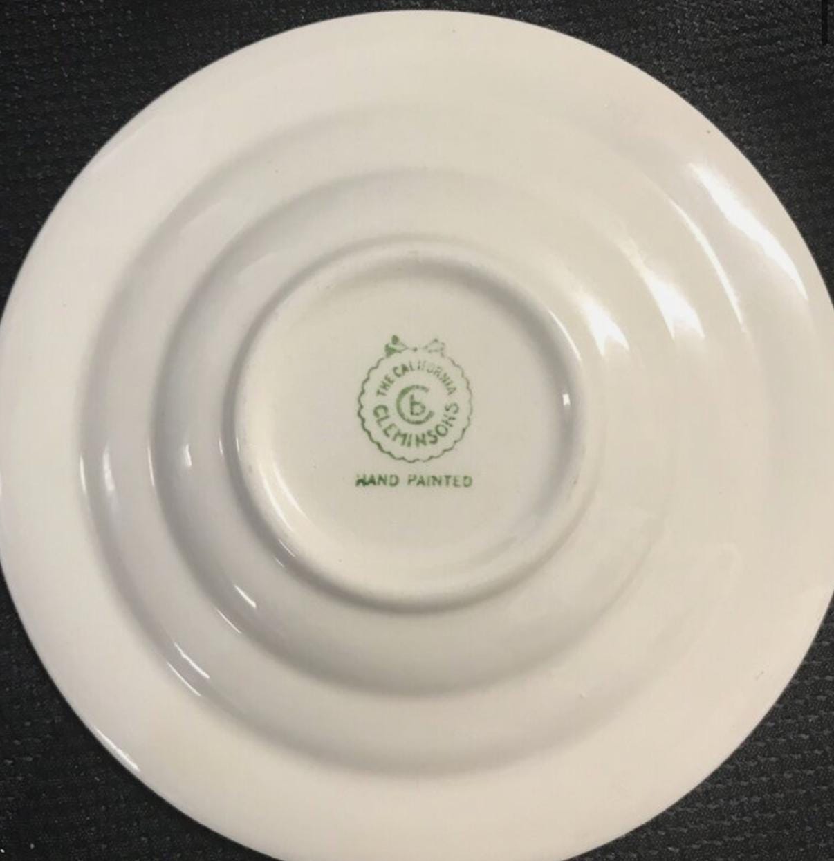 Vintage California Cleminson Plate Hand Painted Pottery Dish Lover Antiques and Vintage