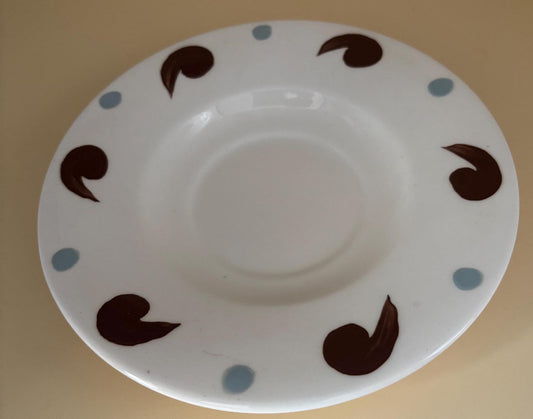 Vintage California Cleminson Plate Hand Painted Pottery Dish Lover Antiques and Vintage