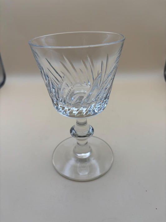 Antique Crystal Wine Glass Footed Cup Lover Antiques and Vintage