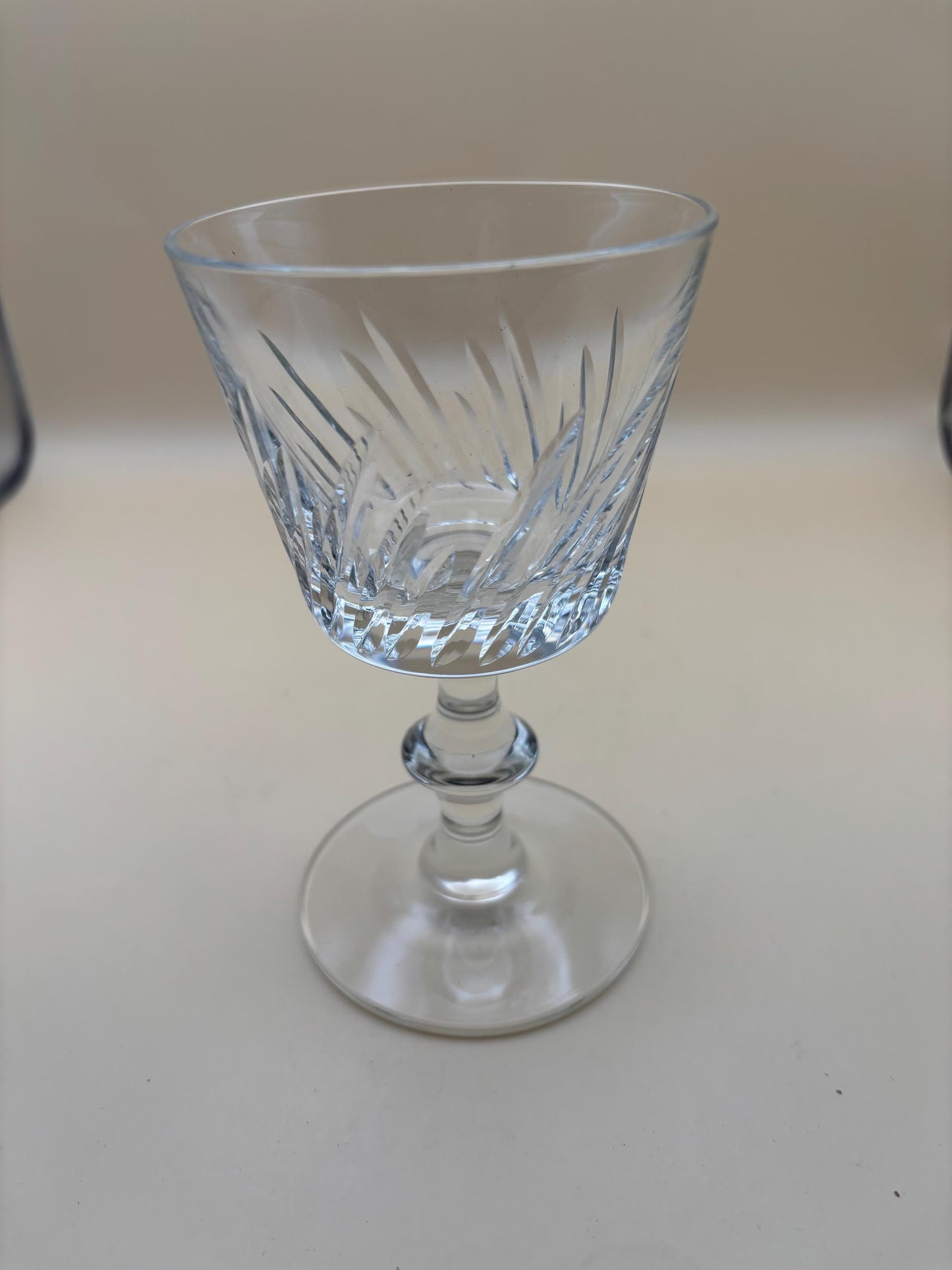 Antique Crystal Wine Glass Footed Cup Lover Antiques and Vintage