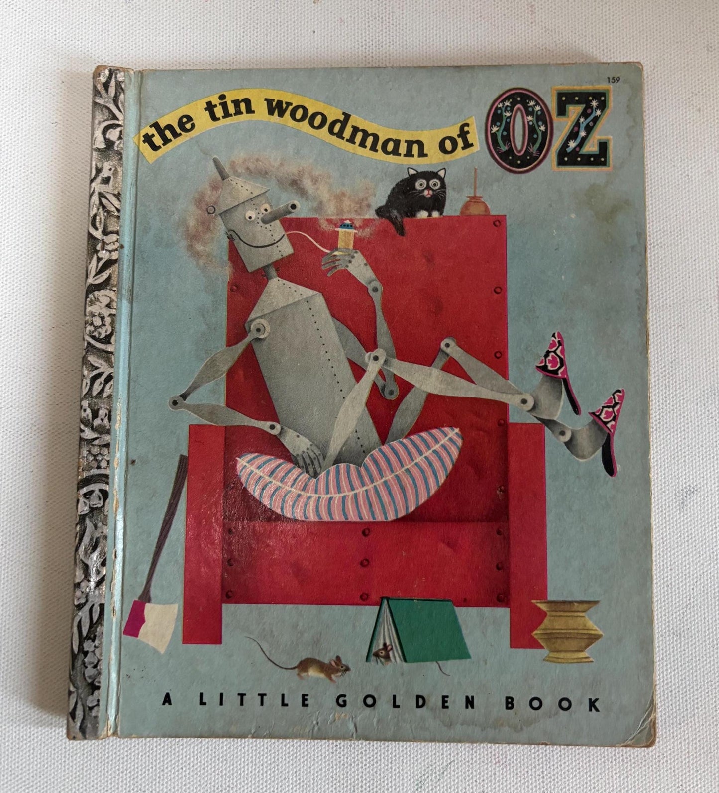 Vintage The Tin Woodman of Oz Little Golden Book Wizard of Oz Illustrated Picture Book Lover Antiques and Vintage