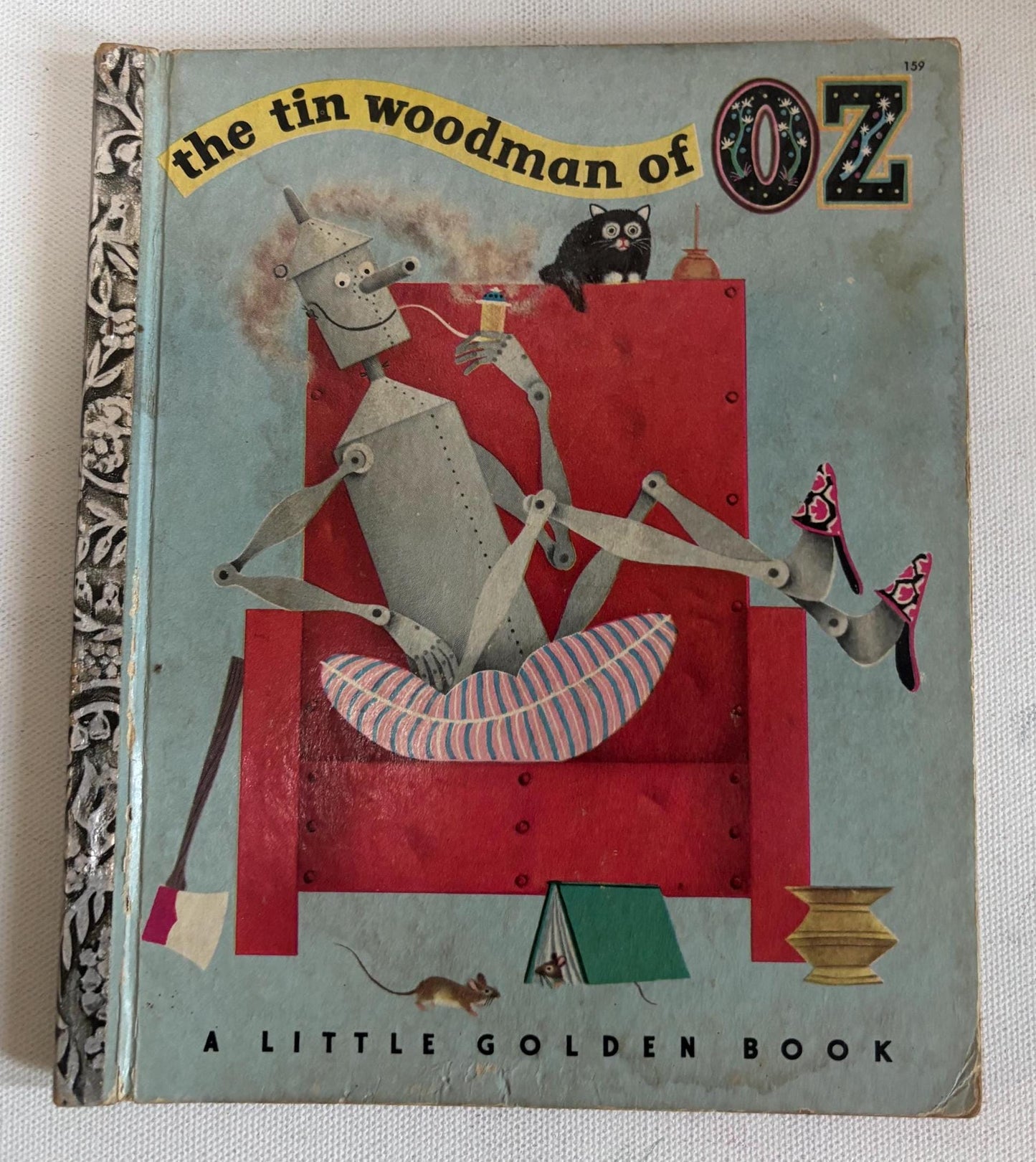 Vintage The Tin Woodman of Oz Little Golden Book Wizard of Oz Illustrated Picture Book Lover Antiques and Vintage