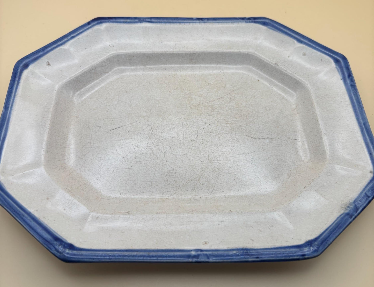 Antique Leeds Blue Feather Edge Plate Lover Antiques and Vintage