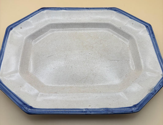 Antique Leeds Blue Feather Edge Plate Lover Antiques and Vintage