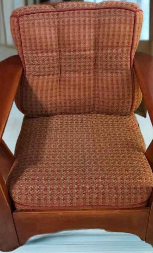 Cushman Colonial Creations Shaftsbury Paddle Armchair Chair No. 083 Including Original Cushions & Bottom Rack Lover Antiques